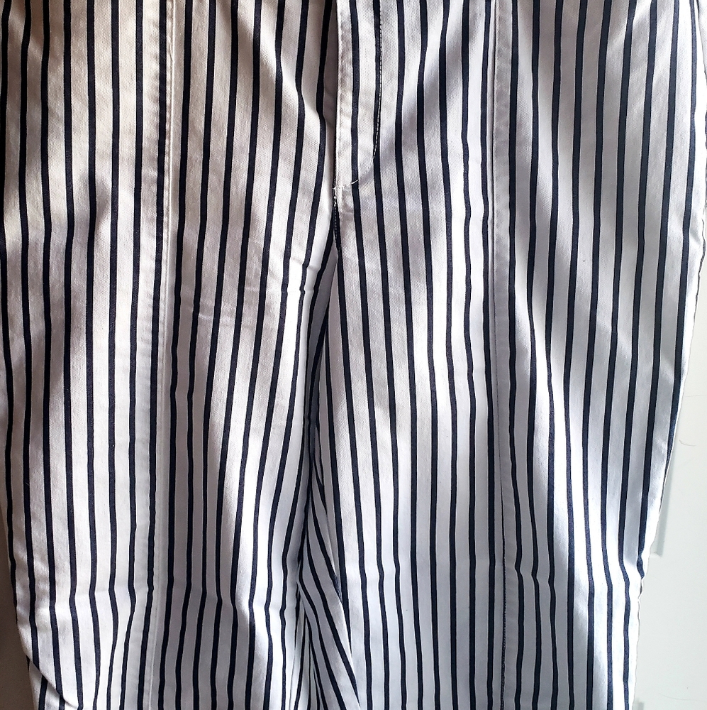 Denim 24/7 Denim Capri Pants, Navy / White Stripes, Size 22W